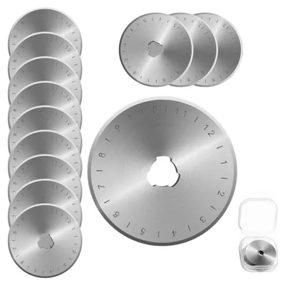 Immagine prodotto di Set di 12 lame di ricambio per cutter, 45 mm, in acciaio inossidabile