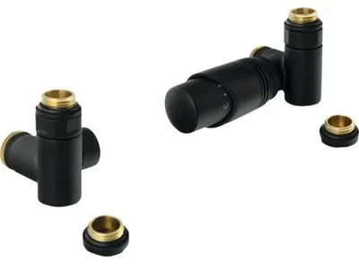 Obrázek produktu pro Termostatická připojovací sada Sapho rohové provedení 1/2" černá