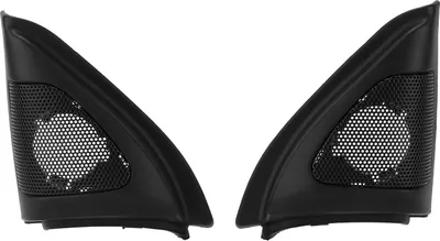 Immagine prodotto di Coppia di porte auto -copri altoparlante audio -tweeter -trim nero di ricambio per Corolla 2003-2006