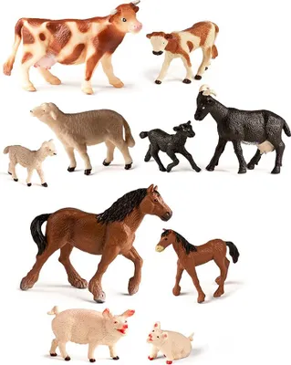 Image de Miniland Figurines d'animaux Bébés de la ferme 10 unités Multicolore One Size