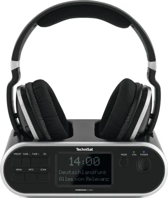 Produktbild von TechniSat StereoMan 2 DAB+ slúchadlá s káblovou a bezdrôtovou čelenkou Black (0000/9129)