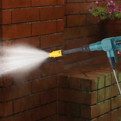 Zdjęcie produktu dla Bezszczotkowa przenośna myjka ciśnieniowa 900 PSI Bezszczotkowa elektryczna myjka wysokociśnieniowa 6.0Ah Akumulator 6 w 1 Dysza Ręczna myjka Pistolet na wodę do czyszczenia podłóg w samochodach Ogrodzenie Roślina