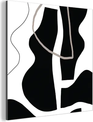 Obrázok produktu pre Nástenná dekorácia Kovový kovový obraz Wall Art 90x90cm Abstraktné - Minimalizmus - Dizajn Muchowow Hliníkové obrazy