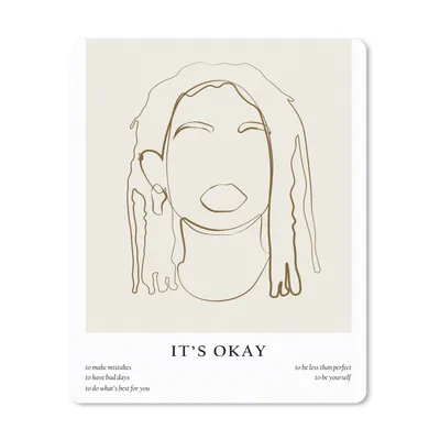 Produktbild von MuchoWow® Mauspad Mousepad Frauen - Text - Strichzeichnungen - Zitate 30x40 cm - Mousepads - Maus Mat - Pad - Mausunterlage - Mausmatten