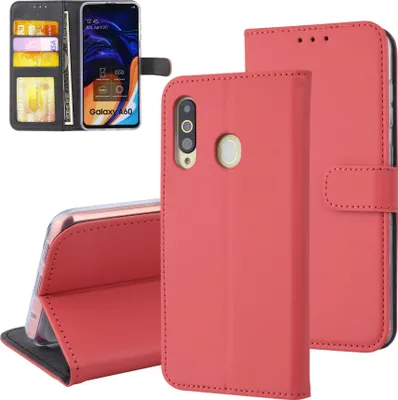 Produktbild von Samsung Galaxy A60 Card holder Red Book type case for Galaxy A60 Magnetic closure