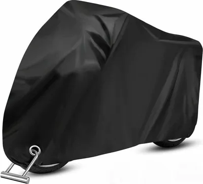 Produktbild von Motorradabdeckung, Opamoo Motorradabdeckung, wasserdicht, 210T Oxford-Stoff, winddicht, staubdicht, UV-beständig, regenfest, Vogelkotschutz, für die meisten Motorräder und Roller – 245 x 105 x 125 cm