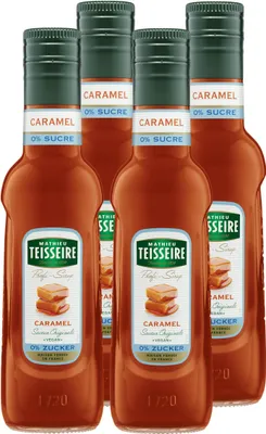 Produktbild von Mathieu Teisseire Getränke-Sirup Caramel 0% Zucker 0,25L (4er Pack)