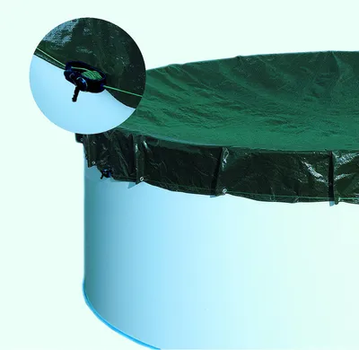 Produktbild von Abdeckplane für 855x500cm Acht-/Oval Pools und Schwimmbecken - 160 g/m² stark extra Winterschutz und Ganzjahresabdeckung