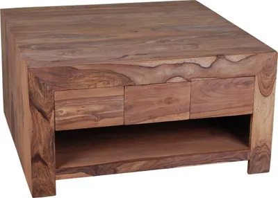Produktbild von MiaMöbel Couchtisch Maharaja 85x45x85 cm Modern Massivholz Teak Braun