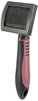 Productafbeelding van TRIXIE zachte borstel voor katten, kat, borstel, zwart, roze, 70 mm, 160 mm, 1 stuk