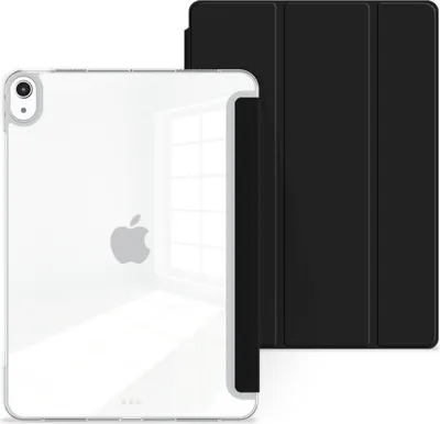 Produktbild von Smart Cover für Apple iPad Air 4 / 5 (2020)(2022) 10.9 Zoll Tablet Hülle Cover Schutzhülle Tasche Stand Hülle Tasche Etui Schwarz-Transparent