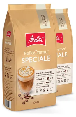 Produktbild von Melitta BellaCrema Speciale Kaffee-Bohnen, ungemahlen, für Vollautomaten, im Set