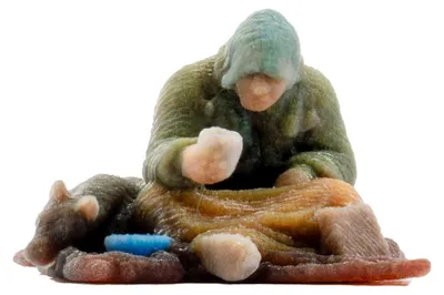 Produktbild von NOCH Figur „Obdachloser“, 3D-Figur Modellbahn H0, realistische Miniatur für Stadtszene