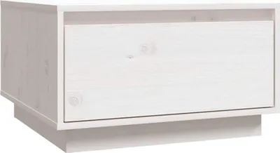 Produktbild von vidaXL Couchtisch Weiß 55x56x32 cm Massivholz Kiefer