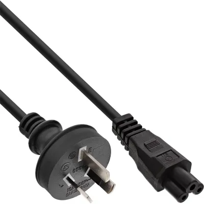 Produktbild von InLine Netzkabel für Notebook, Australien, 3pol Kupplung, 2m, 2 m, AS3112, C5-Koppler