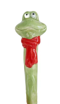 Produktbild von Gartenstecker Frosch Keramik Beet Stecker Stab Gecko Lurch Deko Figur Skulptur