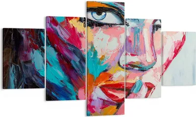 Produktbild von Bild auf Leinwand - Leinwandbild - Mädchen Gesicht - 125x70cm - Wand Bild - Wanddeko - Wandbilder - Leinwanddruck - Bilder - Kunstdruck - Wanddekoration - Leinwand bilder - Wandkunst - EA125x70-3444
