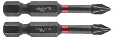 Zdjęcie produktu dla GRAPHITE Bity udarowe PH1 x 50 mm, 2 szt.