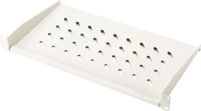 Produktbild von DIGITUS Fachboden, 19-Zoll, 1HE, Traglast 15 kg, für Netzwerk- und Serverschränke, grau