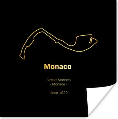 Produktbild von MuchoWow® Poster F1 - Rennstrecke - Monaco 100x100 cm - Babyzimmer