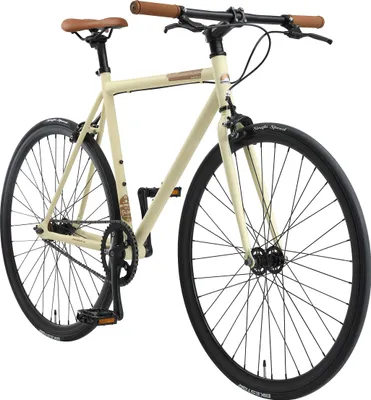 Produktbild von BIKESTAR Singlespeed 700C 28 Zoll City Stadt Fahrrad | 53 cm Rahmen Rennrad Retro Vintage Herren Damen Rad | Beige & Braun