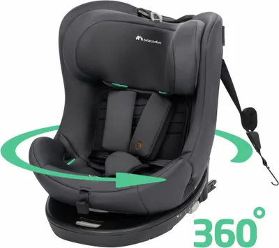 Immagine prodotto di Bebeconfort Athena 360 i-Size, seggiolino auto 360 girevole, 0-12 anni, 40-150 cm, ISOFIX, 10 posizioni del poggiatesta, 4 posizioni reclinabili, Mineral Graphite