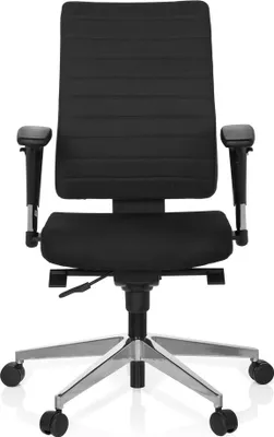 Obrázok produktu pre hjh OFFICE Profesionálna kancelárska stolička PRO-TEC 350 Ergonomická kancelárska stolička s podrúčkami (výškovo nastaviteľná) látka čierna Otočná stolička do kancelárie, domácnosti