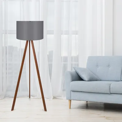 Obrázok produktu pre Opviq, AYD- AYDAXL, Hnedá,Sivá, Stojacie lampy, 38 x 140 cm, 70% MDF / 30% PVC tkanina