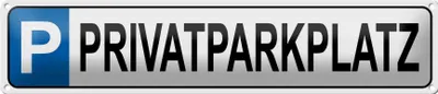 Produktbild von Blechschild Privatparkplatz, 46x10 cm, Blechschilder Parking