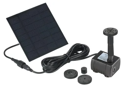 Obrázek produktu pro Solární fontána zahradní čerpadlo - Polykristalický - 7 V - 170 l/h