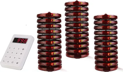Produktbild von Retekess TD158 pagerový vyvolávací systém, 30 restaurační pagerový systém, venkovní 500M, LED trubicový displej, 4 režimy volání, gastro pager pro food truck, hotel, bar