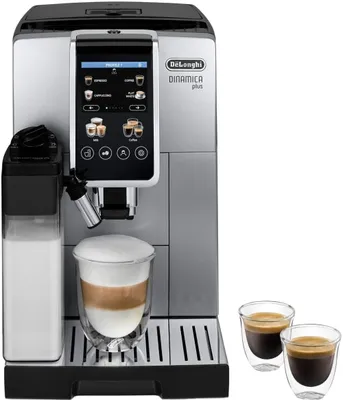 Obrázek produktu pro De’Longhi ECAM380.85.SB, Espresso kávovar, 1,8 l, Kávová zrna, Mletá káva, Vestavěný mlýnek, 1450 W, Černá, Stříbrná