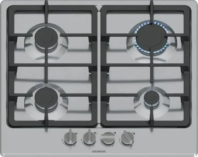 Produktbild von Siemens EG6B5PK90 Kochfeld Schwarz Edelstahl Integriert 60 cm Gaskochfeld 4 Zone(n)