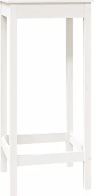 Image de Table de bar blanc 50x50x110 cm bois massif de pin