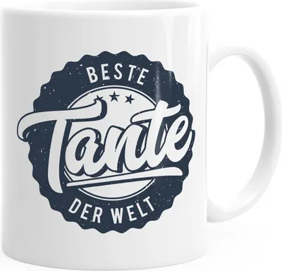 Produktbild von Kaffeetasse Beste Tante der Welt Geschenk Geschenktasse MoonWorks® weiß unisize