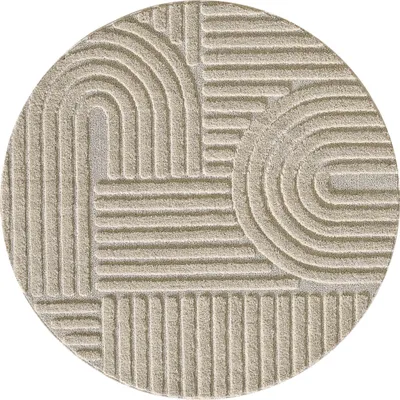 Produktbild von 200x200 (Durchmesser) Kreis Teppich Art 1121 Beige rund, Beige, Polypropylen