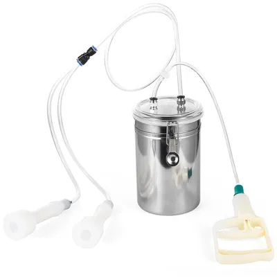 Handmelkmaschine für Ziegen, 2 l, Edelstahl, tragbar