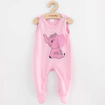 Immagine prodotto di Nuovo: tutina per neonati Baby Happy Elephant in cotone rosa, taglia 62 (3-6 mesi)