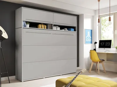 Obrázok produktu pre Horizontálna sklápacia manželská posteľ 140x200 CELENA 4 - šedá