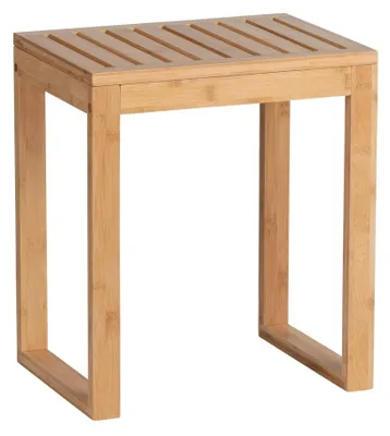 Produktbild von WENKO Bad Hocker Bambus Sitz Stuhl Ablage Badezimmer Stuhl Flur Gäste WC Möbel