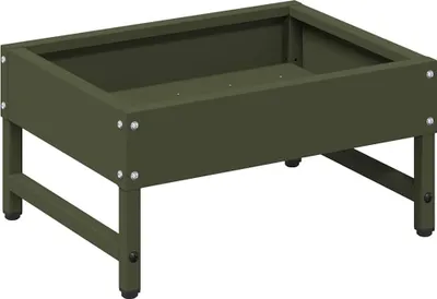 Image de vidaXL Mangeoire pour oiseaux Olive Vert 34 x 26 x 16 cm Acier laminé à froid