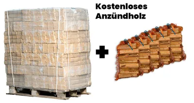 Produktbild von Palette RUF Briketts + 5 Säcke Anzündholz gratis