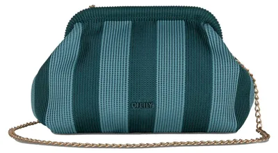 Productafbeelding van Oilily clutch schoudertas Knitties Savine Frame Shoulder Bag Deep Teal veelkleurig
