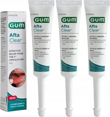 Produktbild von Gum | Zahnpasta - Mundgel Aftaclear - 3X10Ml - Schnelle Schmerzlinderung - Natürliche Inhaltsstoffe - Alkoholfrei