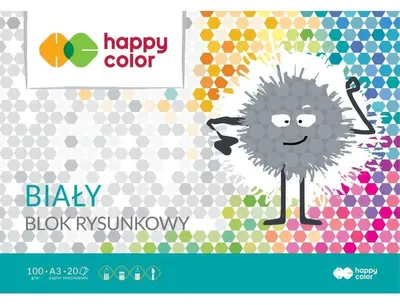 Obrázek produktu pro Paczka Blok rysunkowy biały A3 100g Happy Color 10sztuk