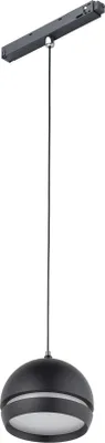 Zdjęcie produktu dla Lampa wisząca do szyn magnetycznych LVM kula czarna neutralna 8W Nowodvorski SLOT LED