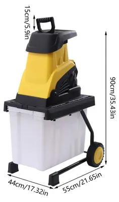 Produktbild von Elektrischer Holzhacker – Gartenabfallverarbeiter – Asthäcksler – Holzhäcksler – Grünabfallverarbeiter – 2500W Motor – 45 Liter Auffangbehälter
