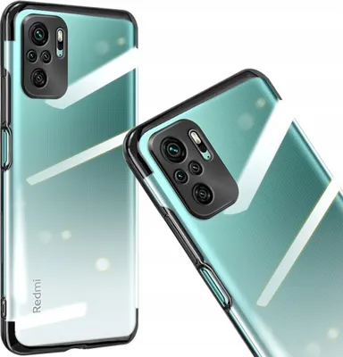 Obrázok produktu pre Priehľadné farebné puzdro s rámom pre Xiaomi Redmi Note10 Black