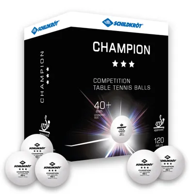 Immagine prodotto di TT-Ball 3-Stern CHAMPION POLY 40+, bianco, 120 pezzi