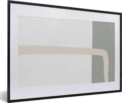 Produktbild von MuchoWow® Gerahmtes Poster Abstrakt - Minimalismus - Design 60x40 cm - Poster mit Schwarzem Bilderrahmen Wandposter Rahmen Foto Bilder - Schlafzimmer - Plakat in Rahmen - Drucken